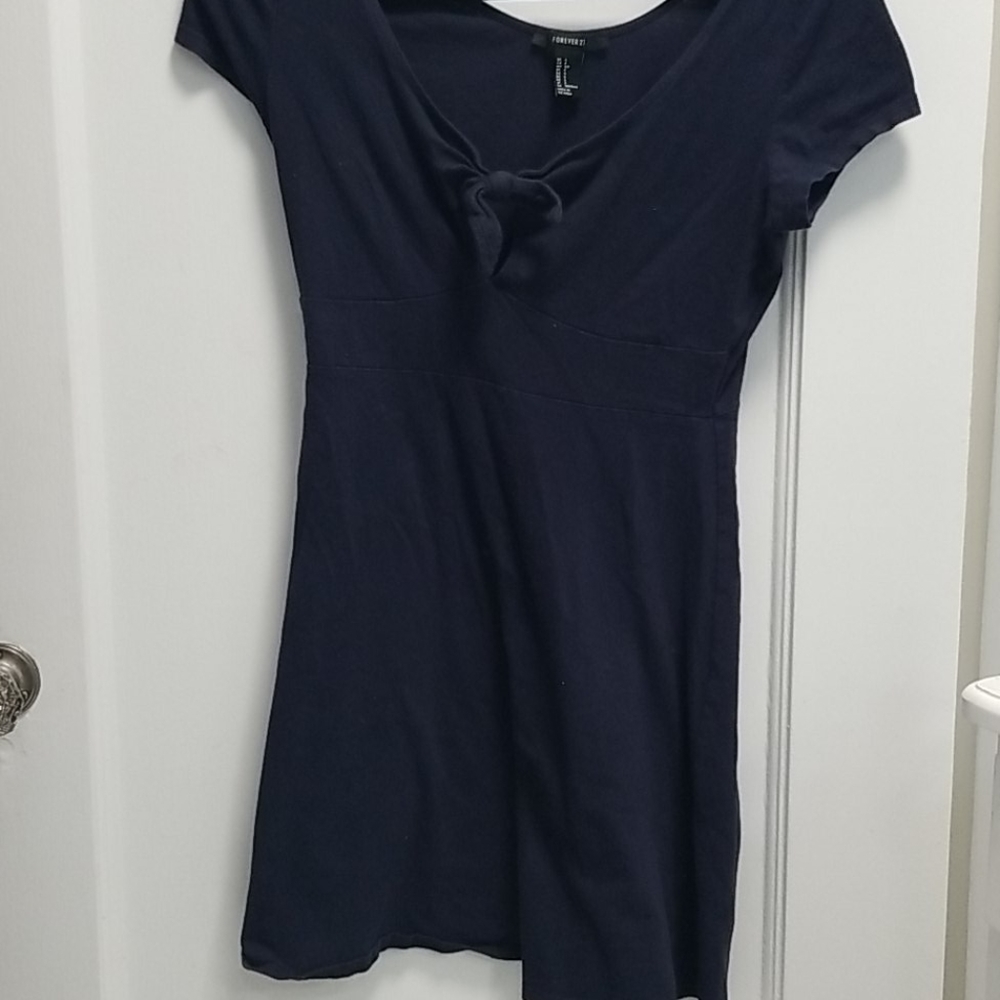Forever 21 Dark Blue Fit and Flare Dress